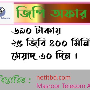 GP 25GB 400 Minute 30 Days Gift Pack